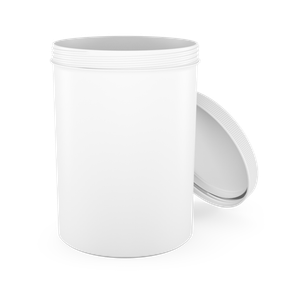 frabricant de pots a couvercl evissant avec bords striés et lèvre d'étanchéité